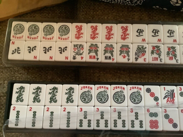 Chinese Mahjong Set game Tiles Majiang Mah-Jongg in Bag