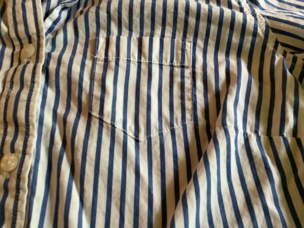American Eagle Favorite Blue Striped Button Down Shirt Women’s Long Sleeve 4