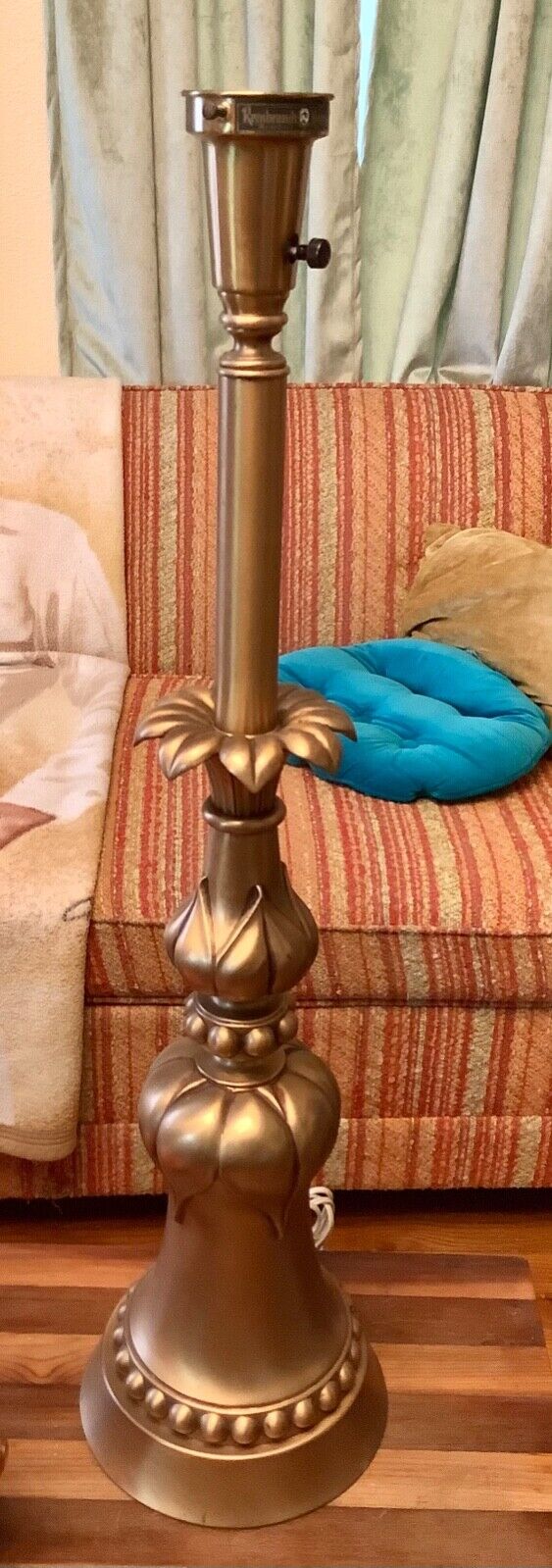 Vintage Rembrandt Brass Torchiere table Lamp Gold Gilt Hollywood Regency