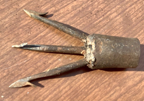 Vintage Number 3 Lew’s Fish Spear Frog Gig Hand Forged 3 prong