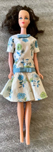Vtg Japan 1966 Barbie Doll Twist n' Turn TNT  Brunette Blue eyes Mattel Vtg