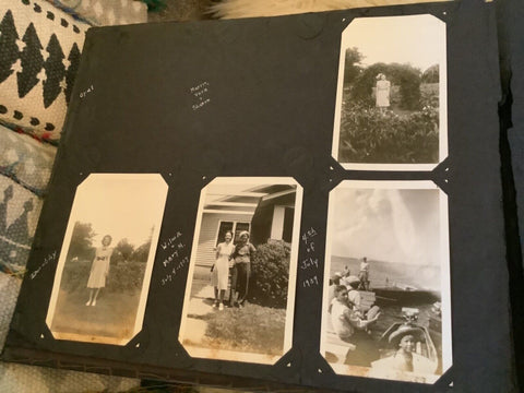 Vtg 1930s-40’s black & White PHOTO ALBUM Pictures Family Army vacation over 250