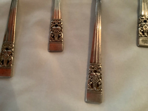Set 6 table spoons Oneida Community CORONATION Silver Plate Silverware flatware
