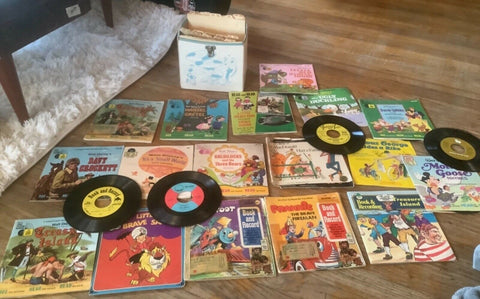 Vintage Disney Peter Pan Lot of 17 Read-Along Books and Records  33 1/3 RPM