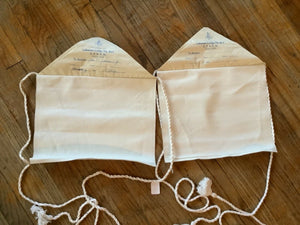 Vintage pair  MASONIC LODGE WHITE APRON Lebanon lodge no. 837 Frisco Texas