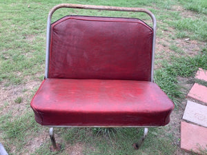 Vintage vinyl bench school bus seats