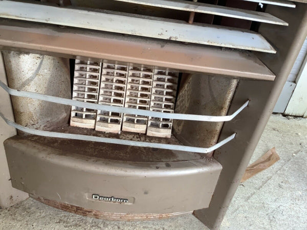 Vintage Dearborn Room space Heater Natural Gas with grates 20,000 btu