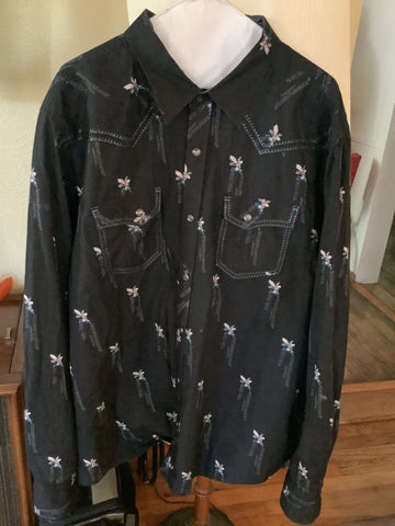Moonshine Spirit Brad Paisley Men's 2XL (XXL) Snap Button Western Shirt slim fit