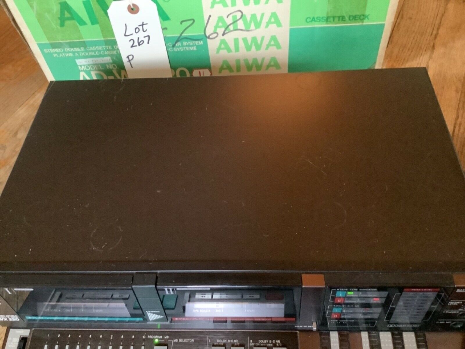 Vtg AIWA AD-WX 220 Stereo Double Cassette Deck with box working rare