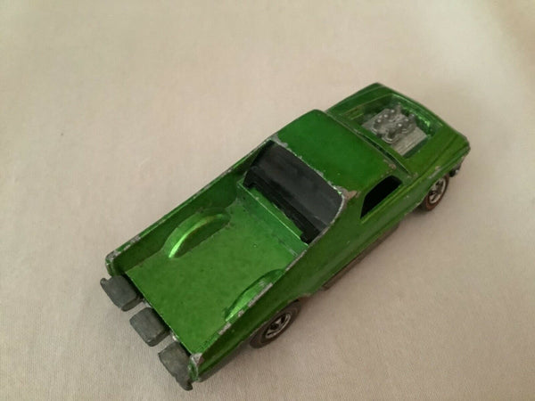 Vtg 1969 Hot Wheels car El Camino Redline Seasider - Green (W)