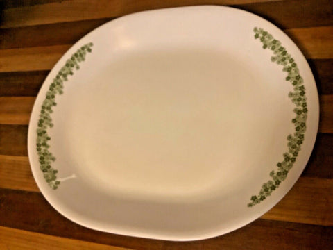 Corelle Corning - SPRING BLOSSOM OVAL PLATTER GREEN CRAZY DAISY  12”
