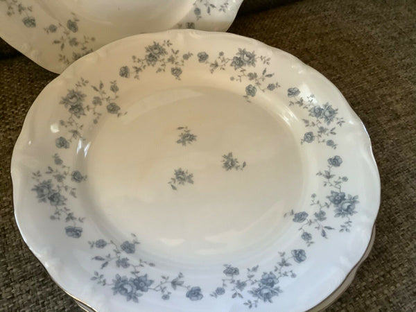 Johann Haviland Bavaria Germany BLUE GARLAND Dinner Plate - Set of 4