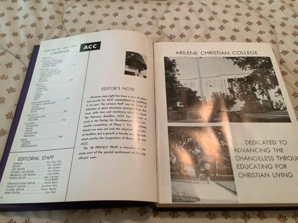 1966 Prickly Pear  Yearbook Annual Abilene Christian college book