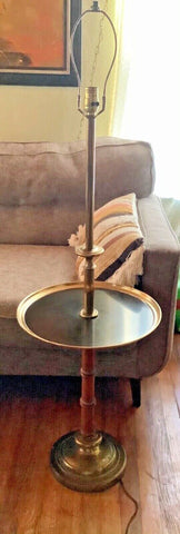 Stiffel Floor Lamp with end Table Vtg mid century modern retro