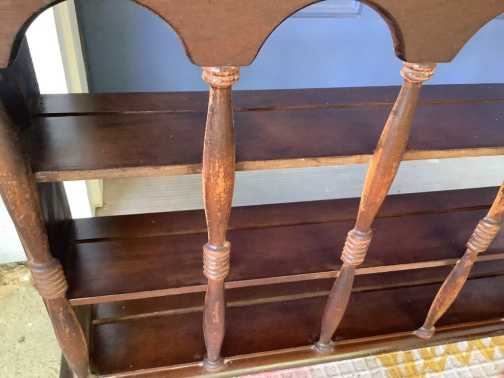 Vintage Wooden Mug Display Shelf 