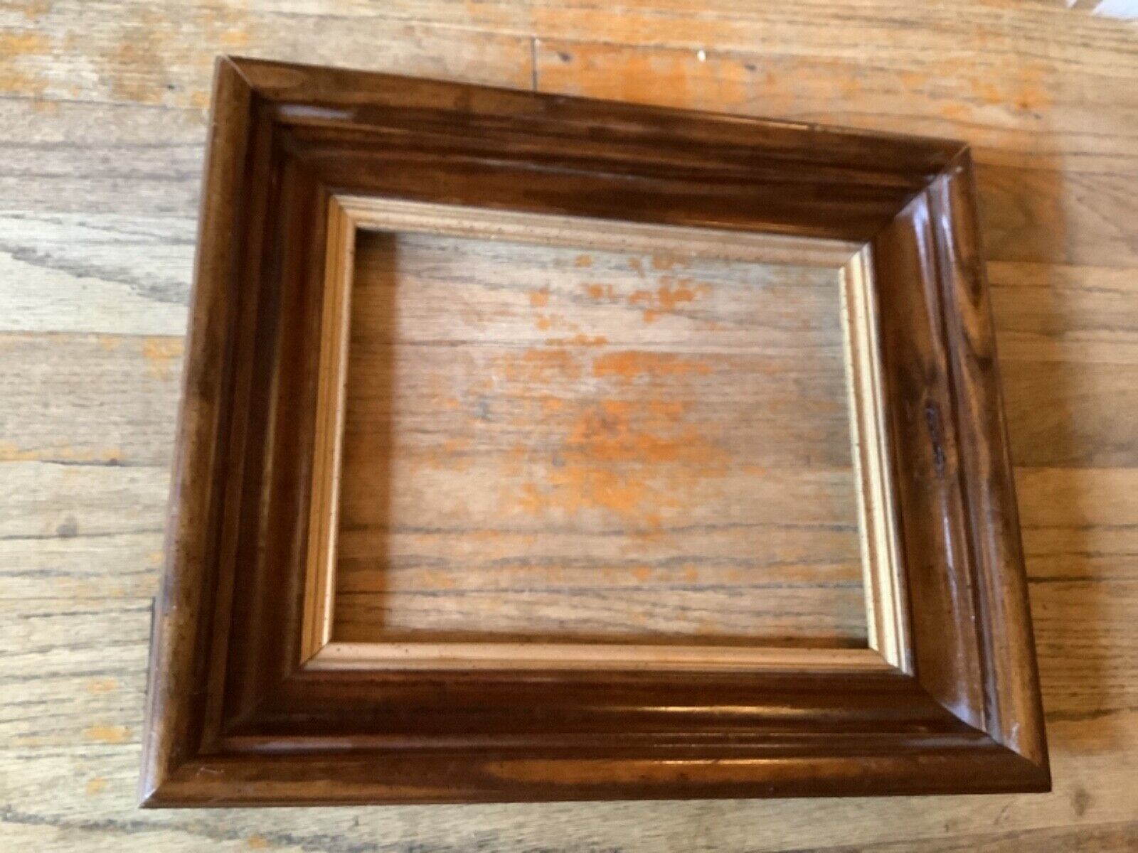 VINTAGE WOOD wooden DEEP rectangular PICTURE FRAME no Glass