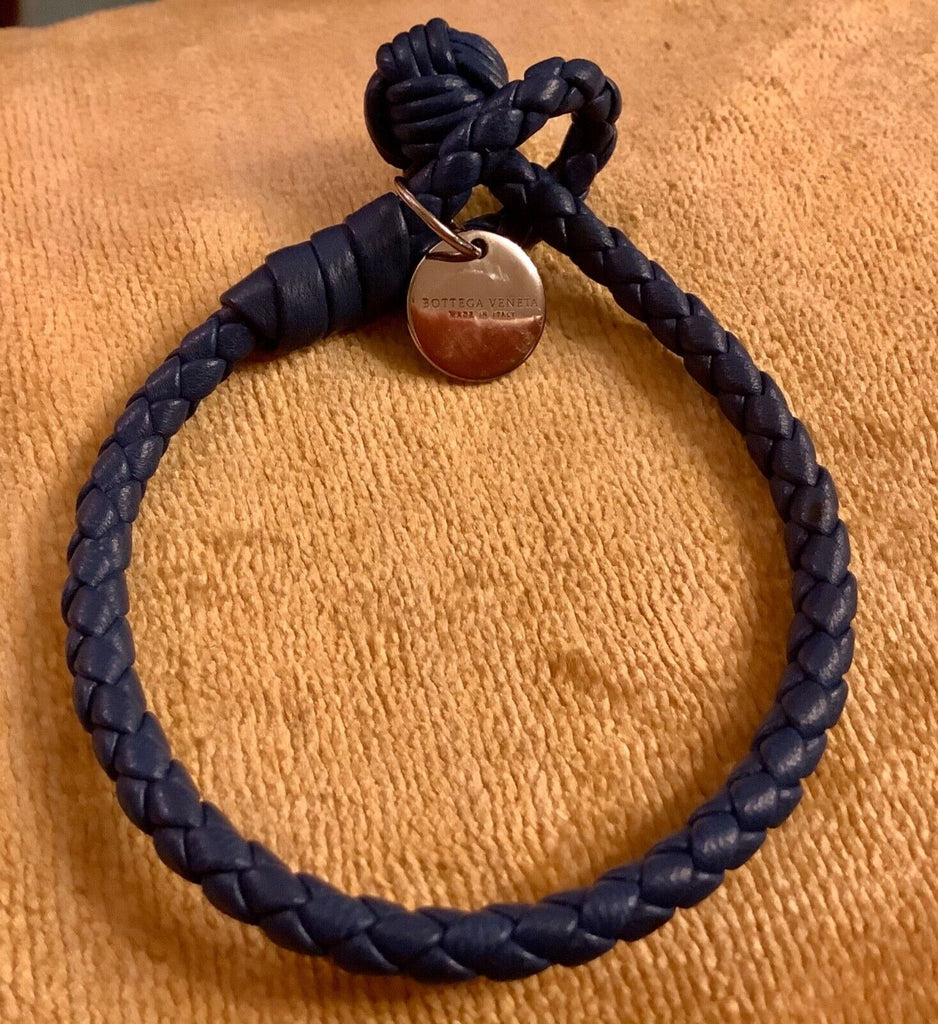 Louis Vuitton Unisex Navy Blue Leather Bracelet Made In Spain CA0123