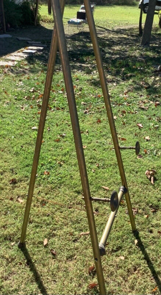 Large Tall Vtg  Brass gold Floor painters Easel frame painting display folding