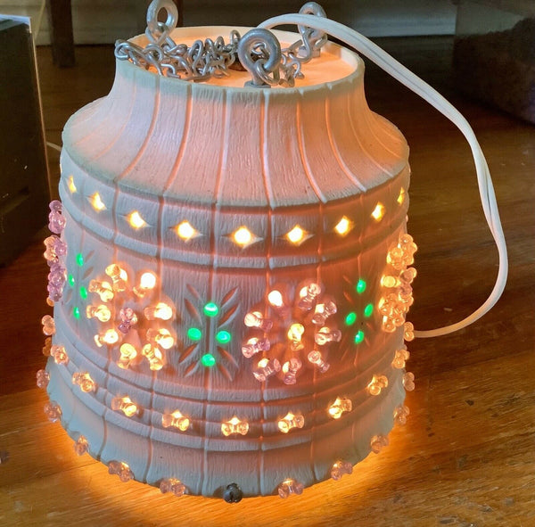 Vintage Lawnware Lamp  Shape Patio Lantern Multicolor Camping RV