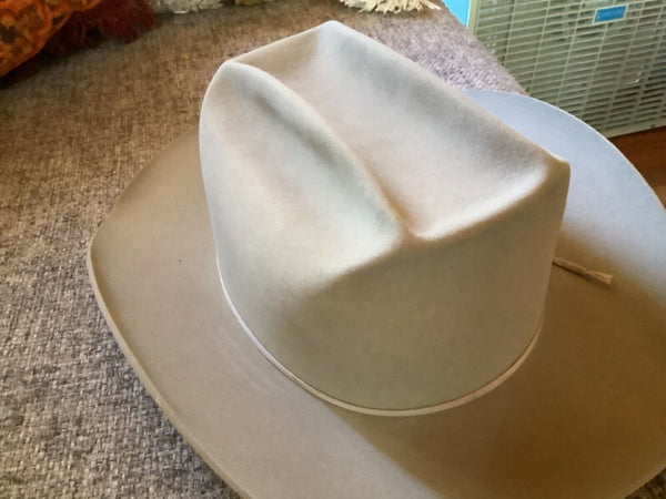 Vintage Bradford Western Cowboy Hat 7X Silverbelly Size 7 1/4 Texas