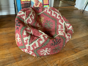 Vintage Mid Century Modern Boho retro Bean Bag Chair seat hassock retro Navaho