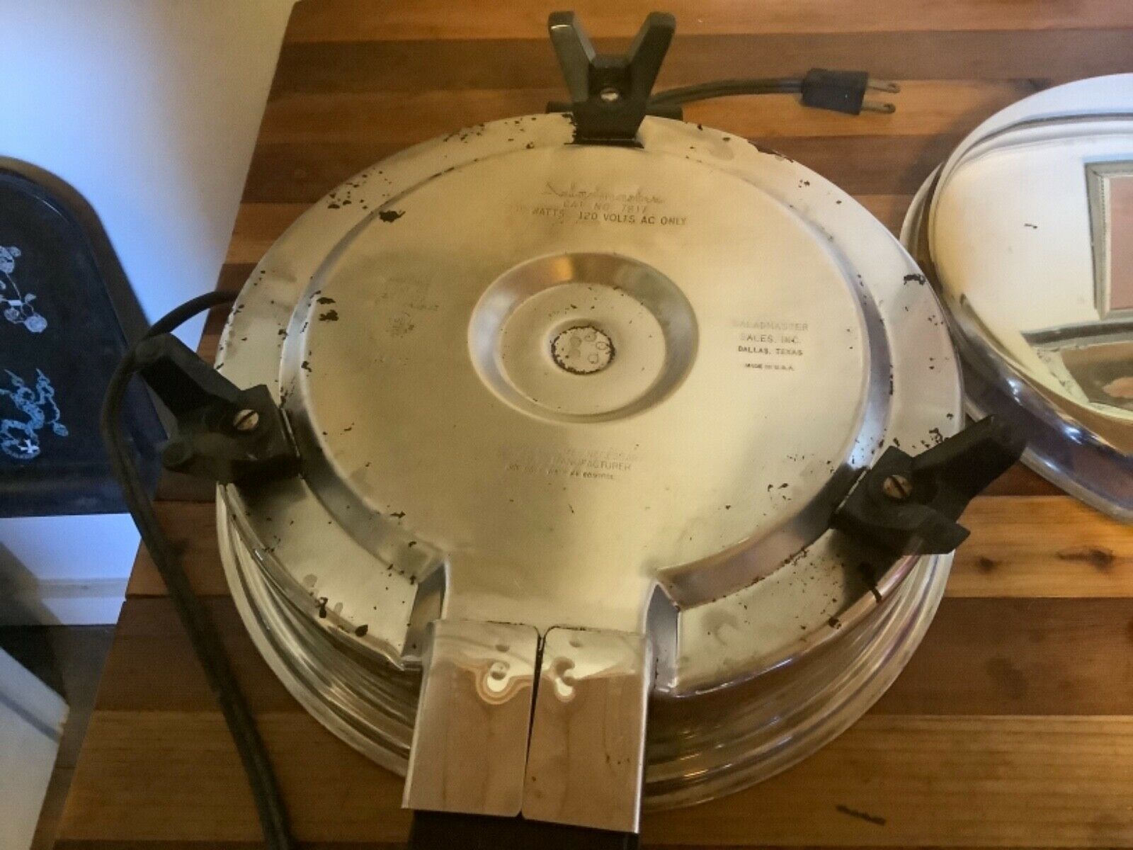 Vintage Saladmaster Oil Core Electric Skillet #7817 w/ Vapo 2024 Lid 11” & OEM CORD