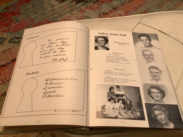 Vtg Denison High School Yellowjackets Texas 1952 HS Yearbook Annual book
