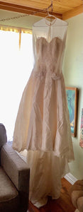 Sweetheart Gowns Beaded pearl  Wedding Dress gown Size 4 long train