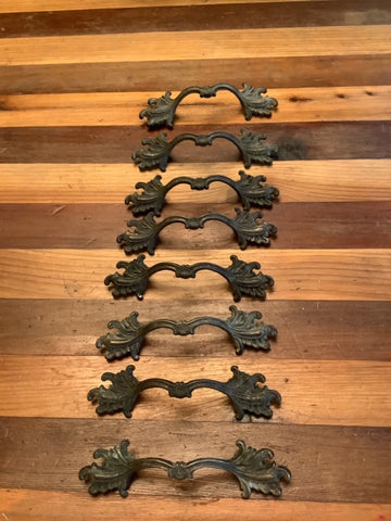 French Provincial Shabby Dresser furniture Handles Pulls LOT OF 8 Vintage