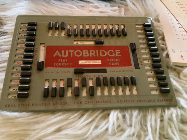 Vintage 1959 Auto Bridge Play Yourself Game Beginners Set