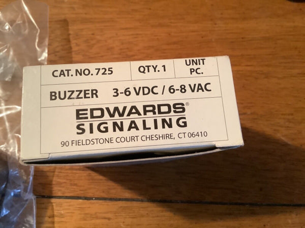 EDWARDS Signaling Buzzer  6-8 vac  3-6VDC  cat no. 725