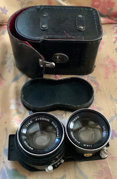MMiya Sekor f=55mm 1:4.5 TLR Lens Japan with case no. 67660