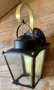 Vintage Lantern Porch Light fixture lamp starburst mid century modern