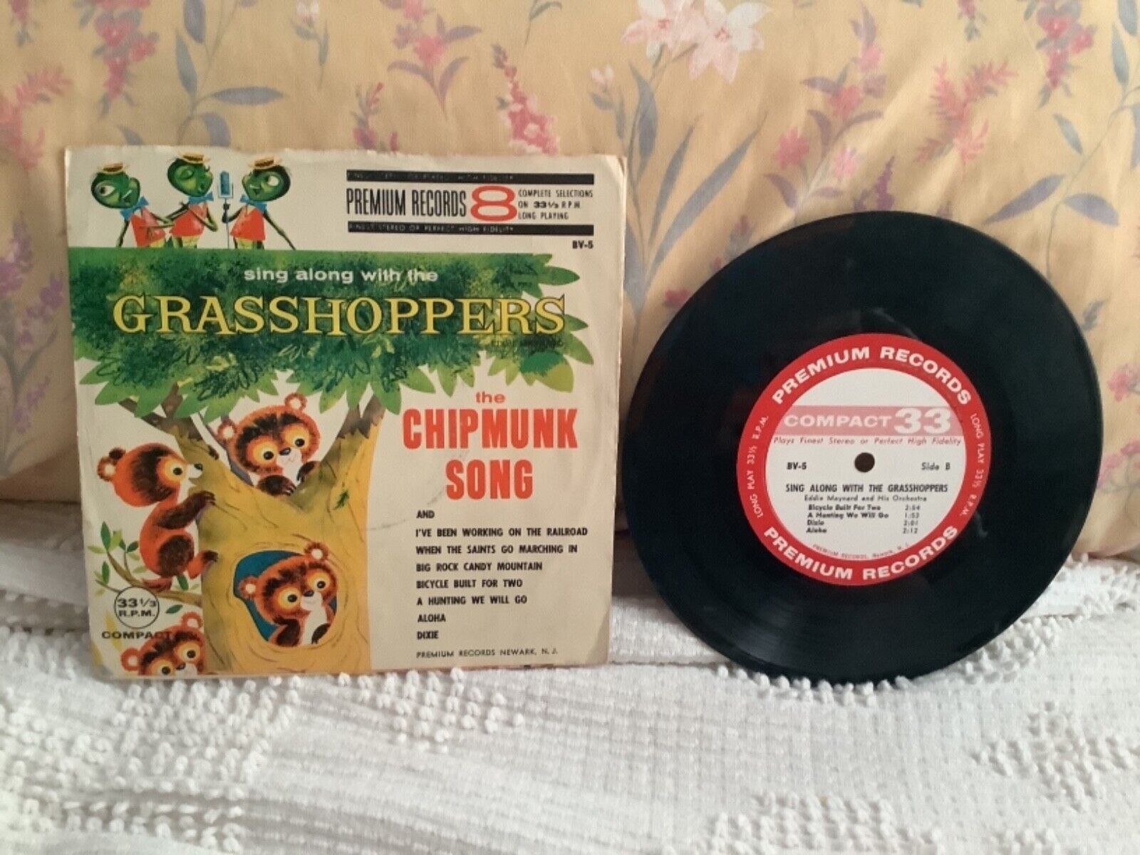 SING ALONG WITH THE GRASSHOPPERS Chipmunk Song and 11 other songs BV 5 33 1/3