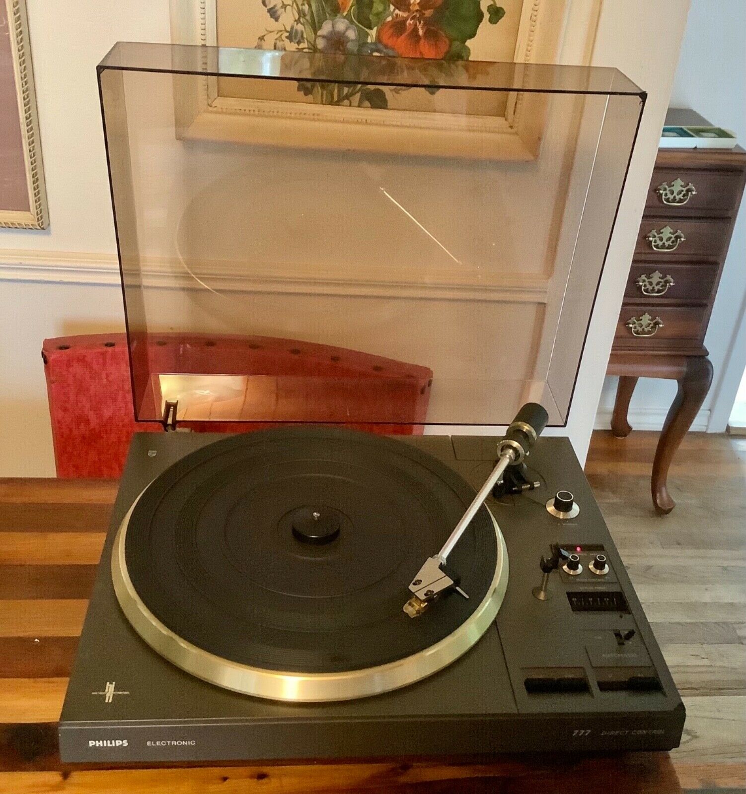 Vtg PHILIPS 777 Direct Control Record Player Turntable