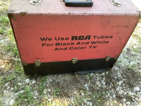 RCA Repairman Case Bag lot Tubes Electronics TV Radio Vtg