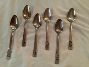 Set 6 table spoons Oneida Community CORONATION Silver Plate Silverware flatware
