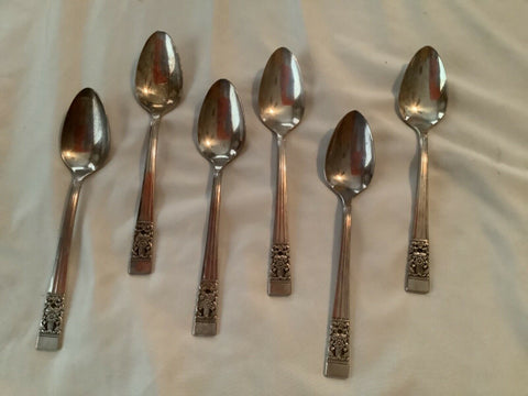 Set 6 table spoons Oneida Community CORONATION Silver Plate Silverware flatware