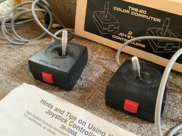 TRS-80 Radio Shack Color Computer 2 Joystick Controllers w/ Box