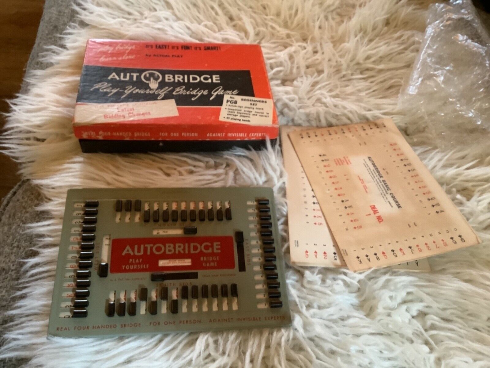 Vintage 1959 Auto Bridge Play Yourself Game Beginners Set