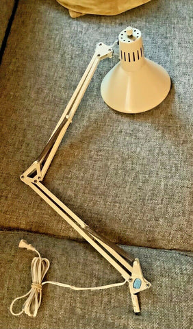 Vtg mid century modern LUXO ? Working Articulated Task drafting table desk lamp