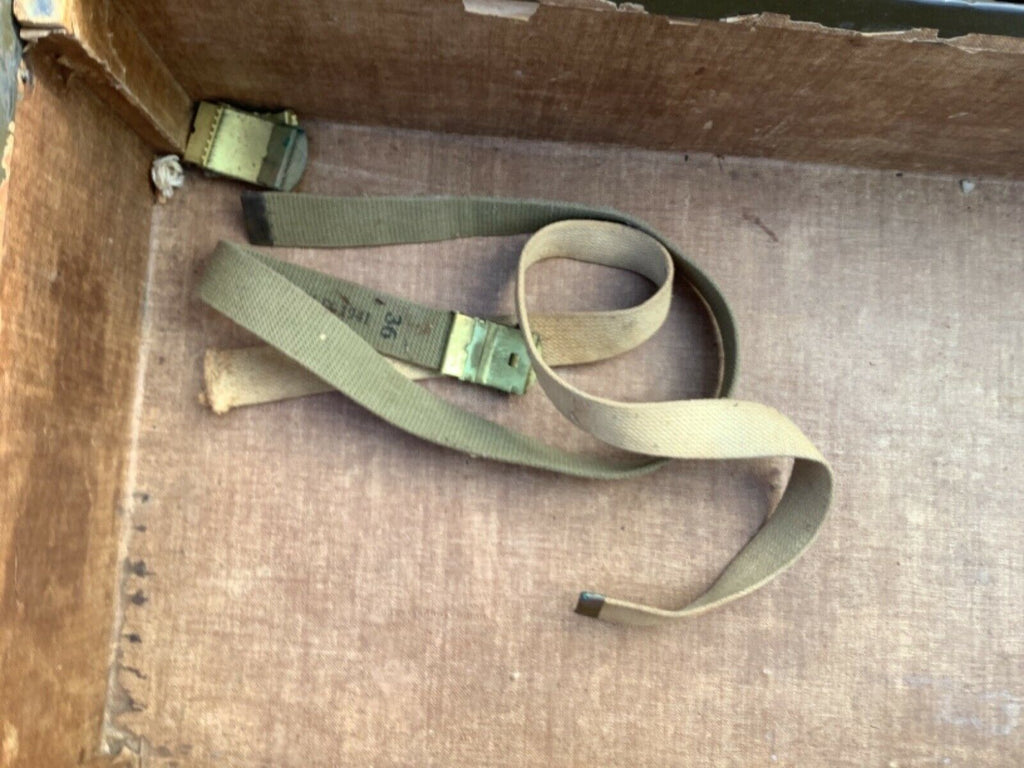 Vintage Foot Locker US Army Trunk Chest +Tray SAMSON SHWAYDER BROS