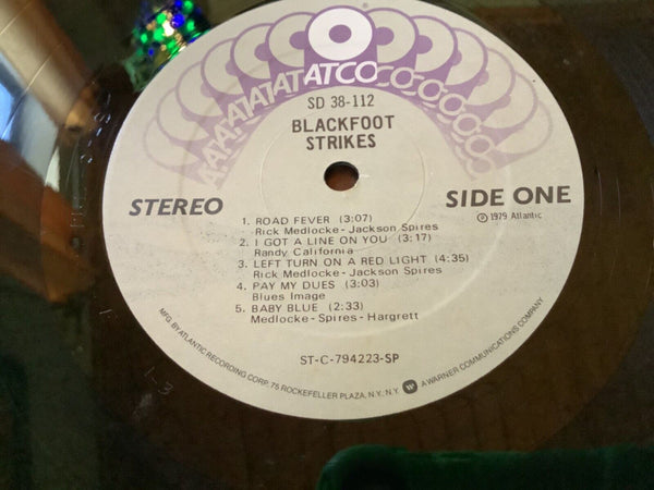 Blackfoot "Strikes" LP Record 1979 Atco SD 38-112 NM