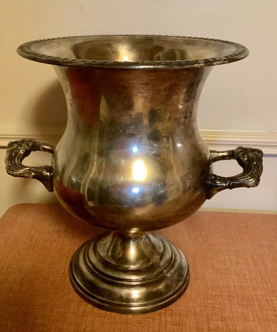 Vintage Sheridan Silver Plate Trophy Cup Champagne Wine Cooler Ice Bucket Floral