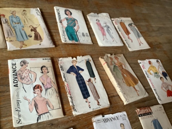 Vintage Lot of 27 Sewing Patterns 50 s 60 s Simplicity Butterick McCalls Dress