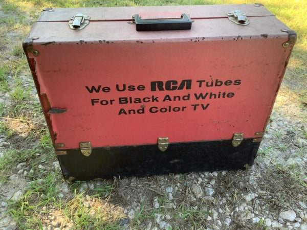 RCA Repairman Case Bag lot Tubes Electronics TV Radio Vtg