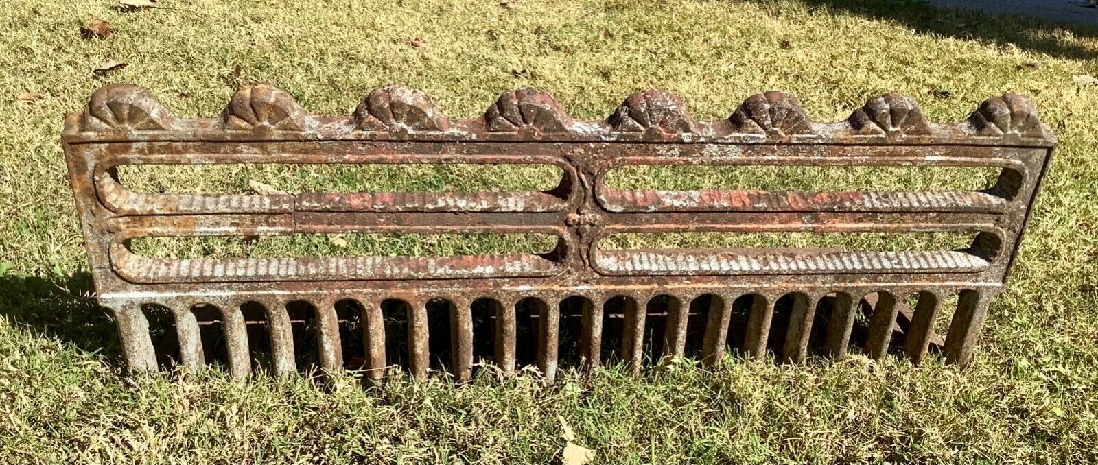 Vintage Antique 1800'S Cast Iron Fireplace Grate Insert Log Holder basket