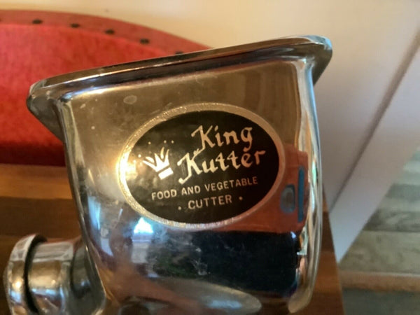 Vintage King Kutter Food Processor Food & Vegetable Cutter 5 Cones Suction Base