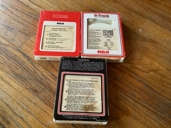 ELVIS PRESLEY LOT OF 3 RCA RECORDS 8-TRACK TAPE