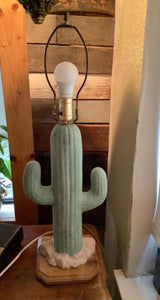 Vintage Cactus table desk Lamp Southwest western Desert Modern pottery